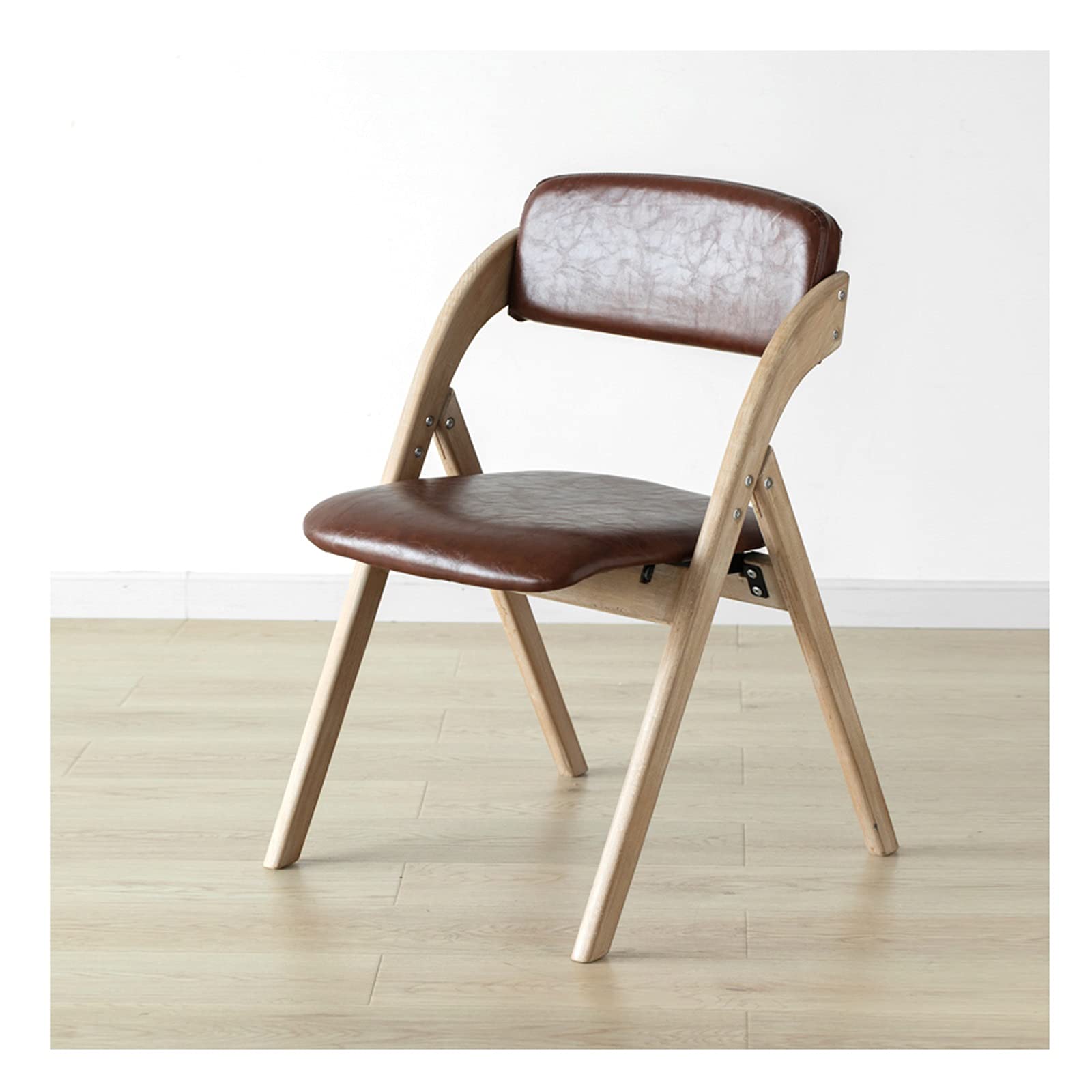 TOMYEUS Folding Lounge Chair with Padded Seat - Adjustable Backrest, Comfortable Dining & Desk Chair for Home, Office, Patio - Perfect for Relaxing, Working & Outdoor Use (Color: Dark Brown)