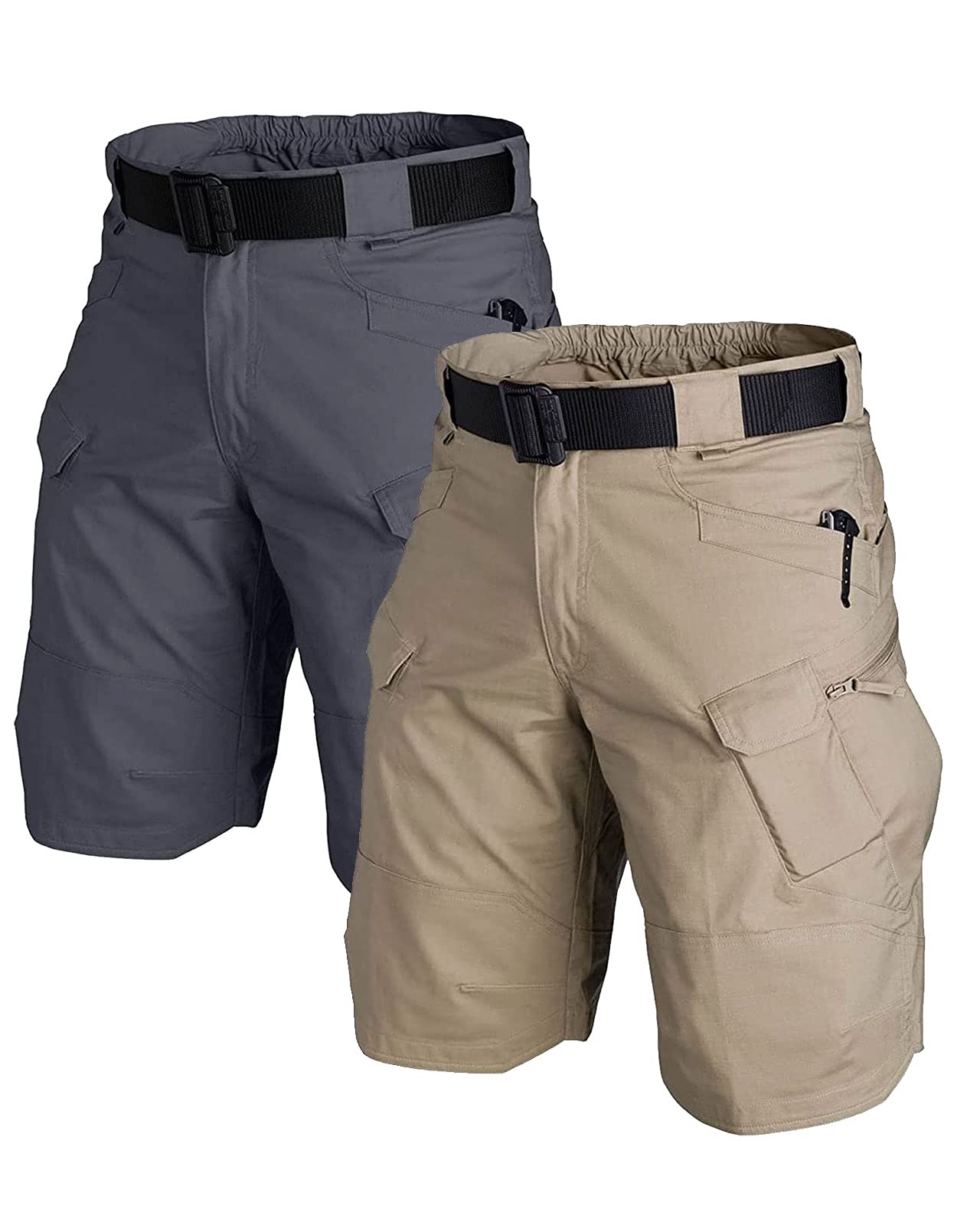 Dellytop Men's Waterproof Tactical Shorts - Quick Dry Lightweight Breathable Outdoor Cargo Shorts for Hiking, Fishing, Camping & Travel