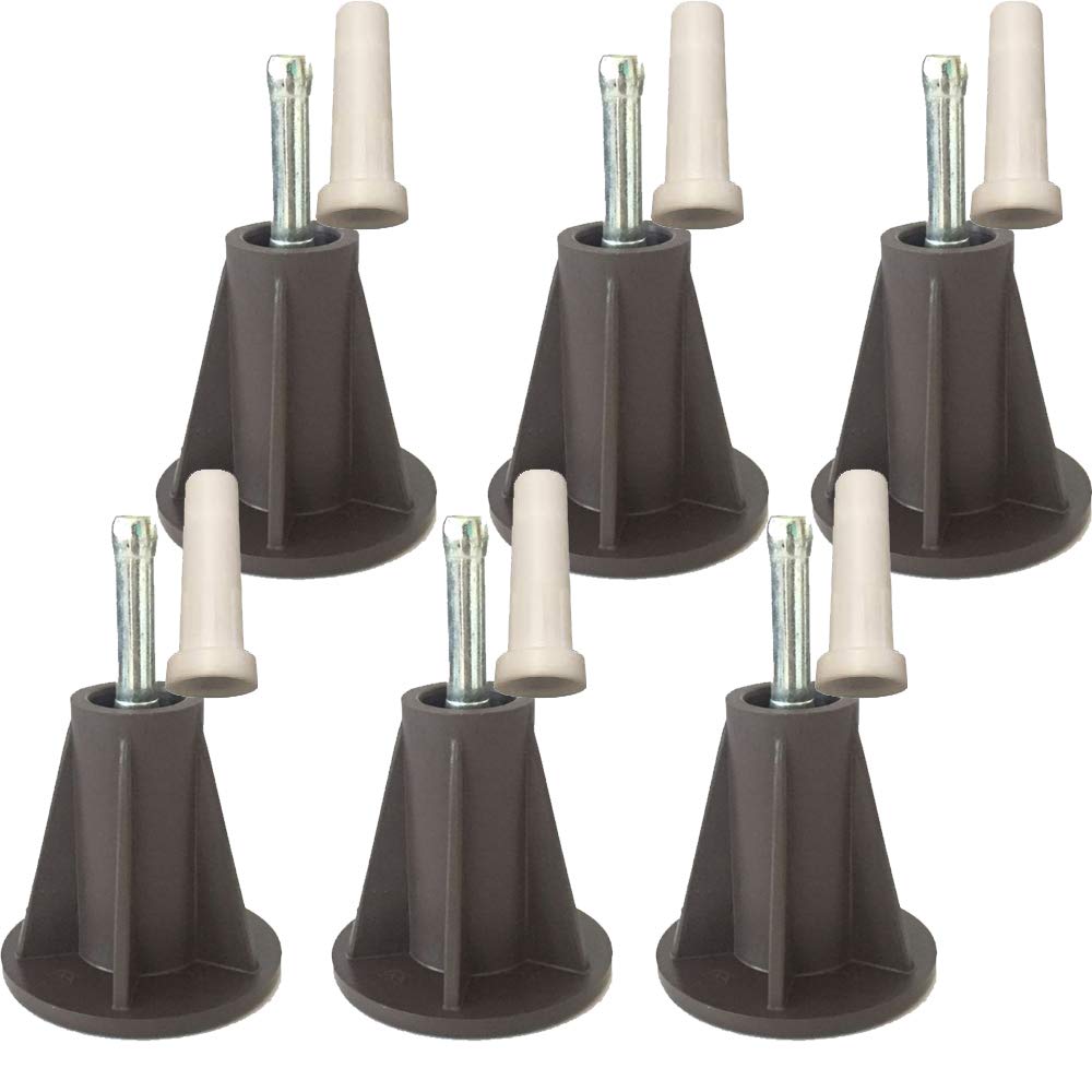 Sturdy Steel Bed Frame Feet Replacement - Set of 6 Glide Legs for Wheel Replacement | Durable Support for Bed Frames, Furniture Legs & Home Use