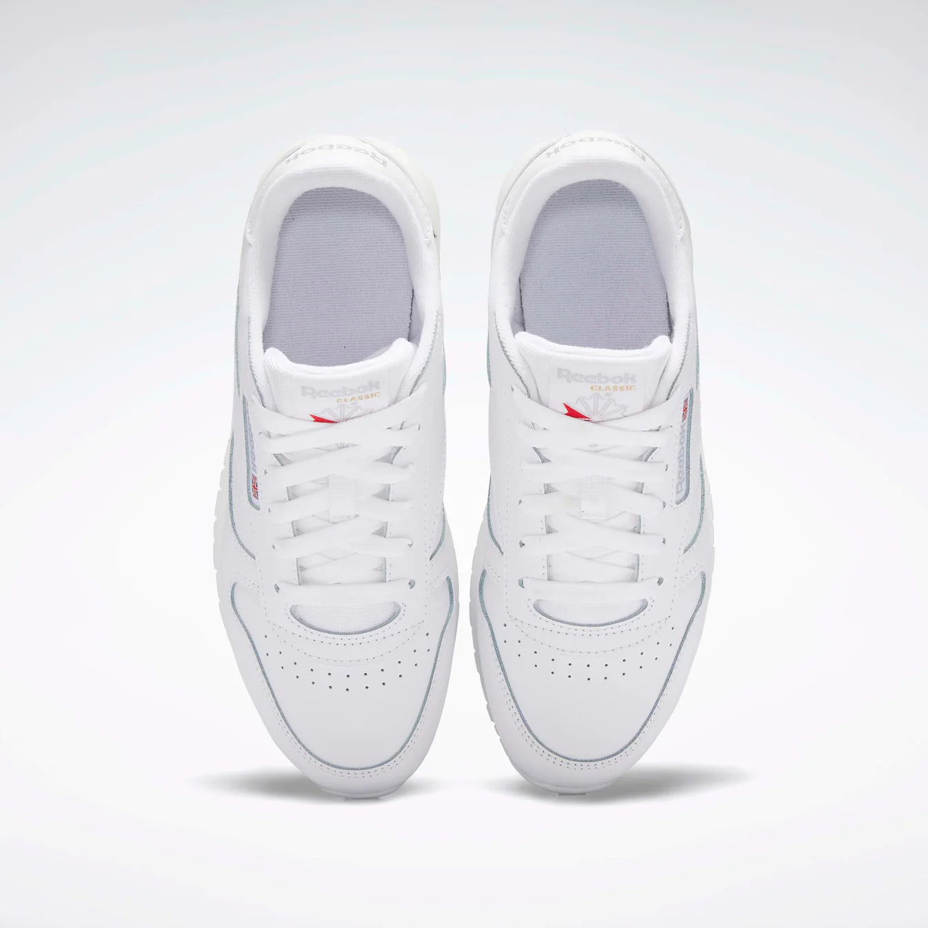 Reebok Classic Leather Lace-Up Sneakers for Men - White Retro Athletic Shoes for Running, Walking & Casual Wear