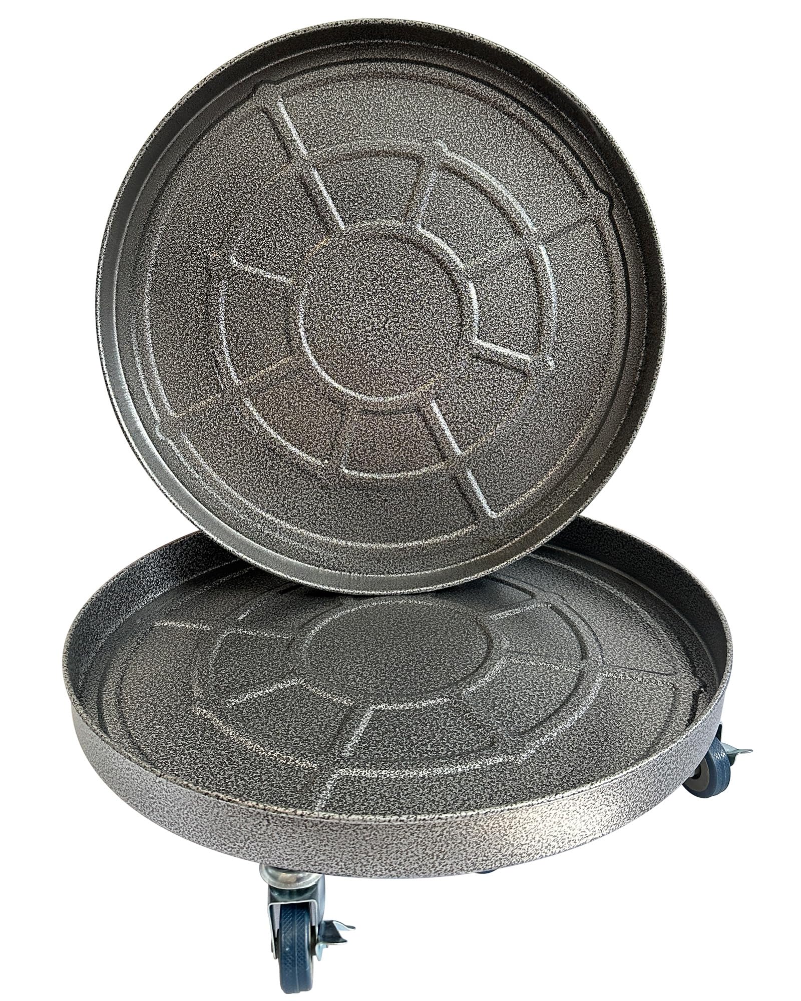 **Choclaif 3-Pack Heavy Duty Plant Caddy with Wheels – Silver Round Pot Trolley for Indoor & Outdoor Use (20 Inch) – Perfect for Moving Large Potted Plants in Gardens, Patios, and Greenhouses**