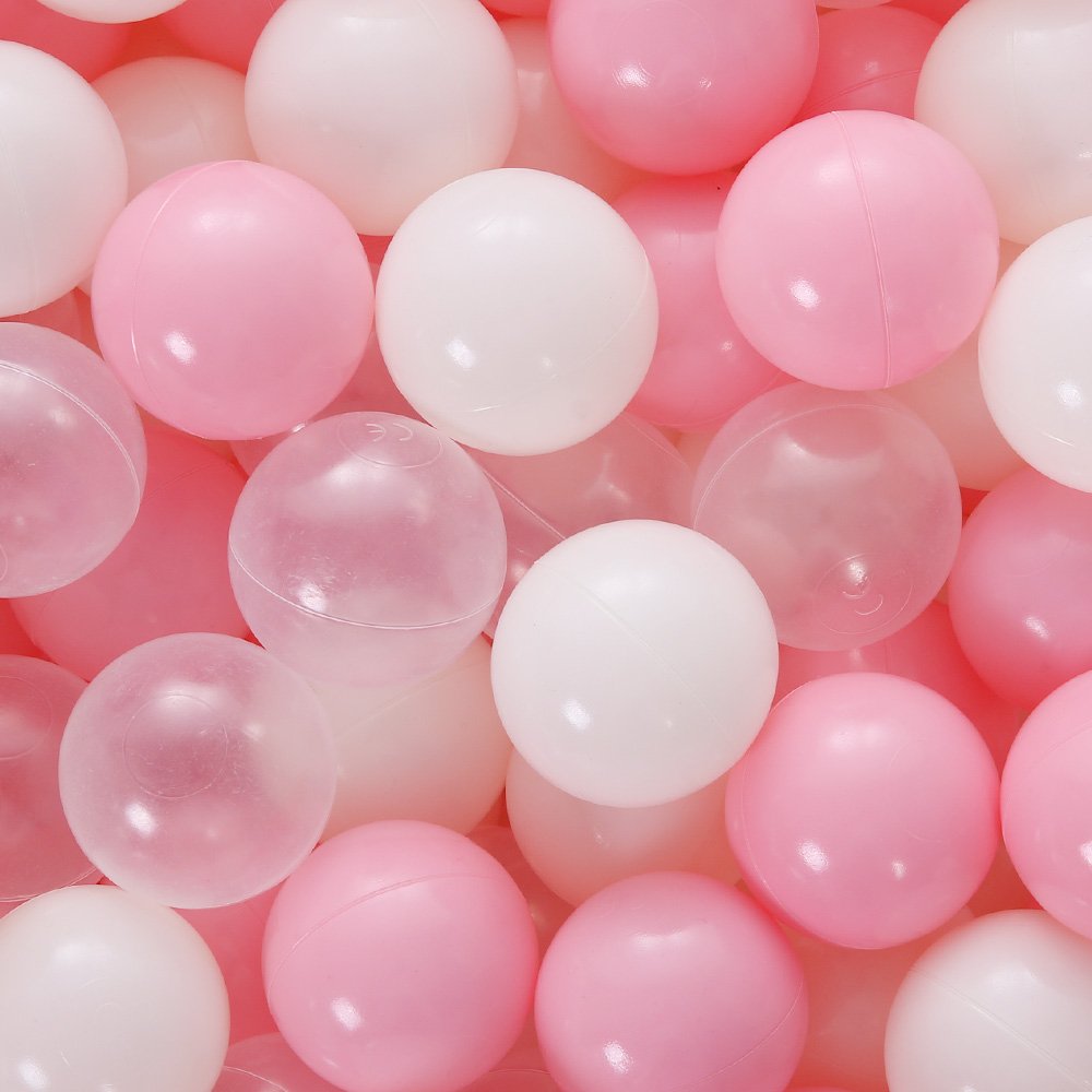 PlayMaty 2.36 Inch Non-Toxic Plastic Ball Pit Balls - 70 Pack Phthalate & BPA Free Ocean Themed Play Balls for Kids, Toddlers & Babies - Perfect for Playhouses, Tents, Playpens, Pools & Party Decorations (Pink)