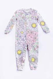 P.J. Salvage Smiley Blooms Baby Onesie - Soft Cotton Infant Bodysuit for Newborns & Toddlers - Perfect for Playtime, Daycare & Family Photos