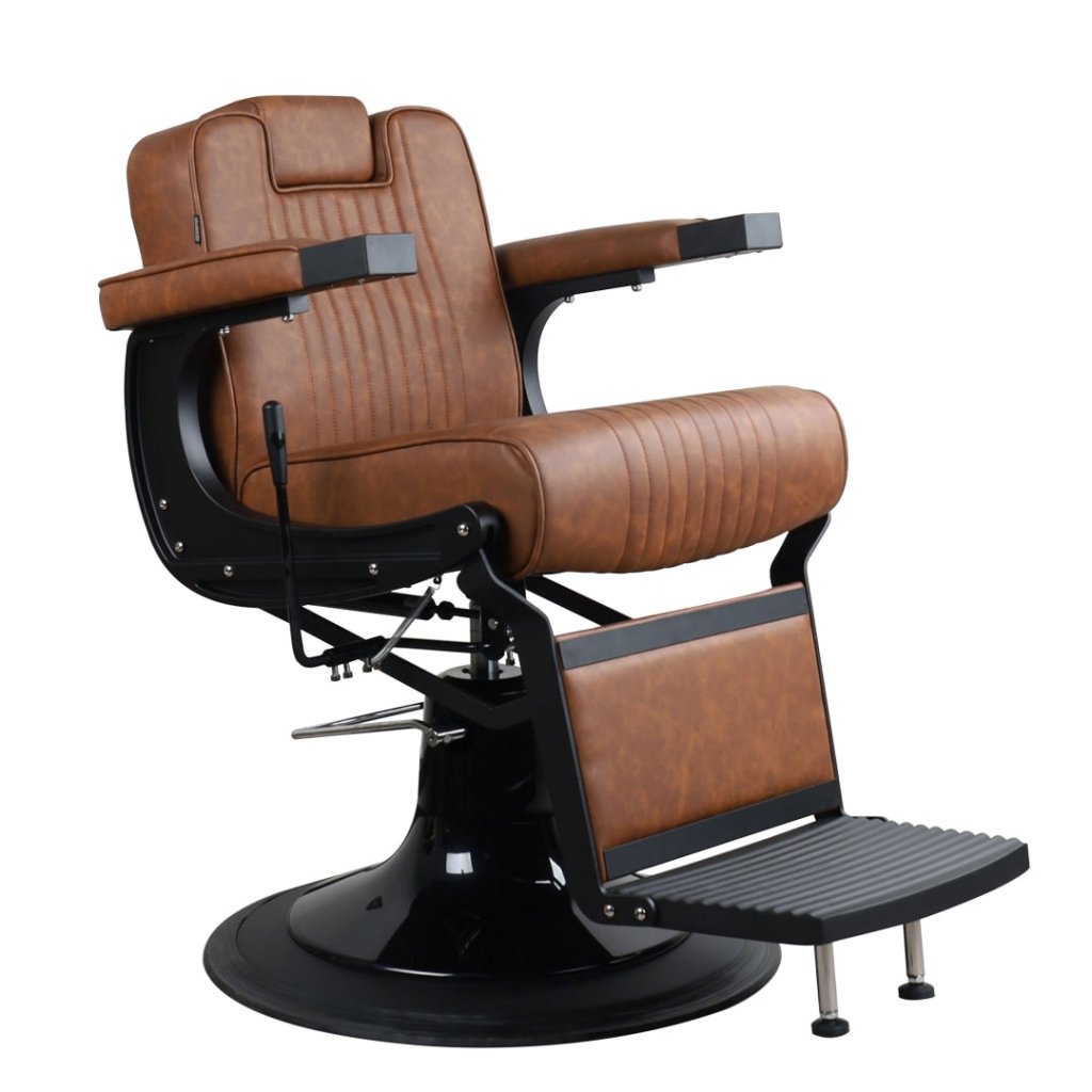 Greenlife Ninja Advance Modern Classic Hydraulic Salon Barber Chair - Professional Hair Cutting Styling Chair for Barbershops & Salons - Heavy Duty Adjustable Hydraulic Stylist Chair with Headrest & Footrest