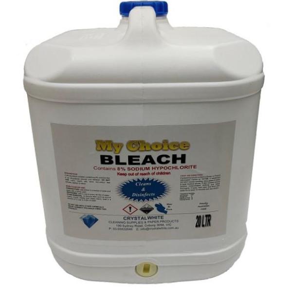 8% Liquid Chlorine Bleach - Powerful Whitener & Stain Remover for Laundry, Disinfection & Household Cleaning | Pool Maintenance & Sanitizing Solution