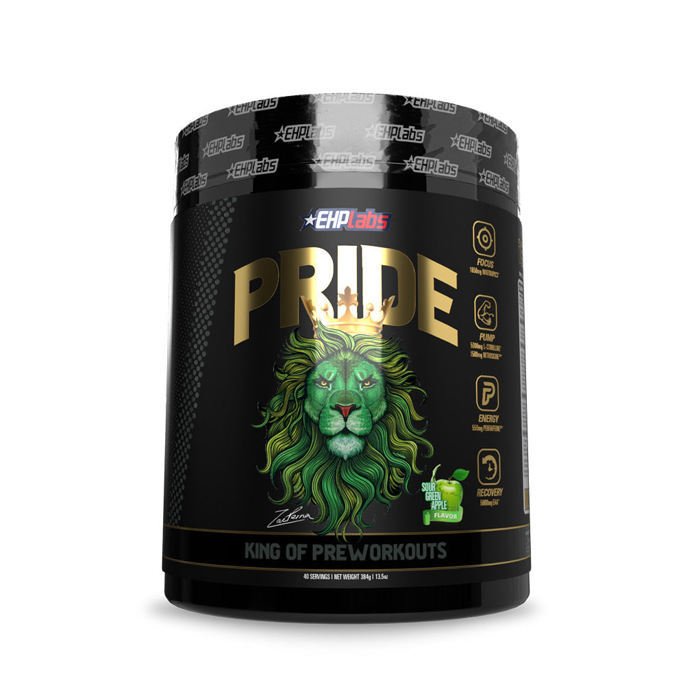 EHP Labs Pride Pre Workout Powder - 40 Servings | Energy & Focus Booster for Gym, Bodybuilding & Fitness Training | Best for Athletes & Workout Enthusiasts