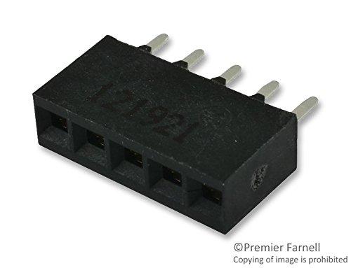 TE Connectivity AMP 5-535541-3 Board-to-Board Connector, 5-Way 1-Row Receptacle (50-Pack) - Perfect for PCB Assembly, Electronics Prototyping & Industrial Applications