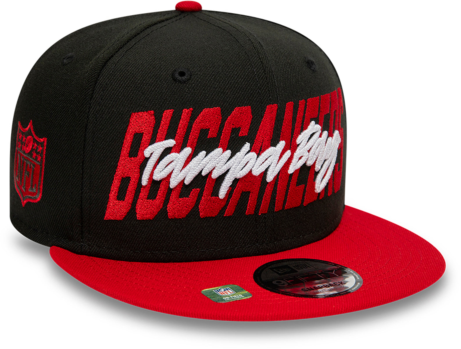 Tampa Bay Buccaneers New Era 9Fifty Snapback Hat - 2022 NFL Draft Edition - Official NFL Licensed Adjustable Baseball Cap for Men & Women - Perfect for Game Day, Sports Events & Casual Wear