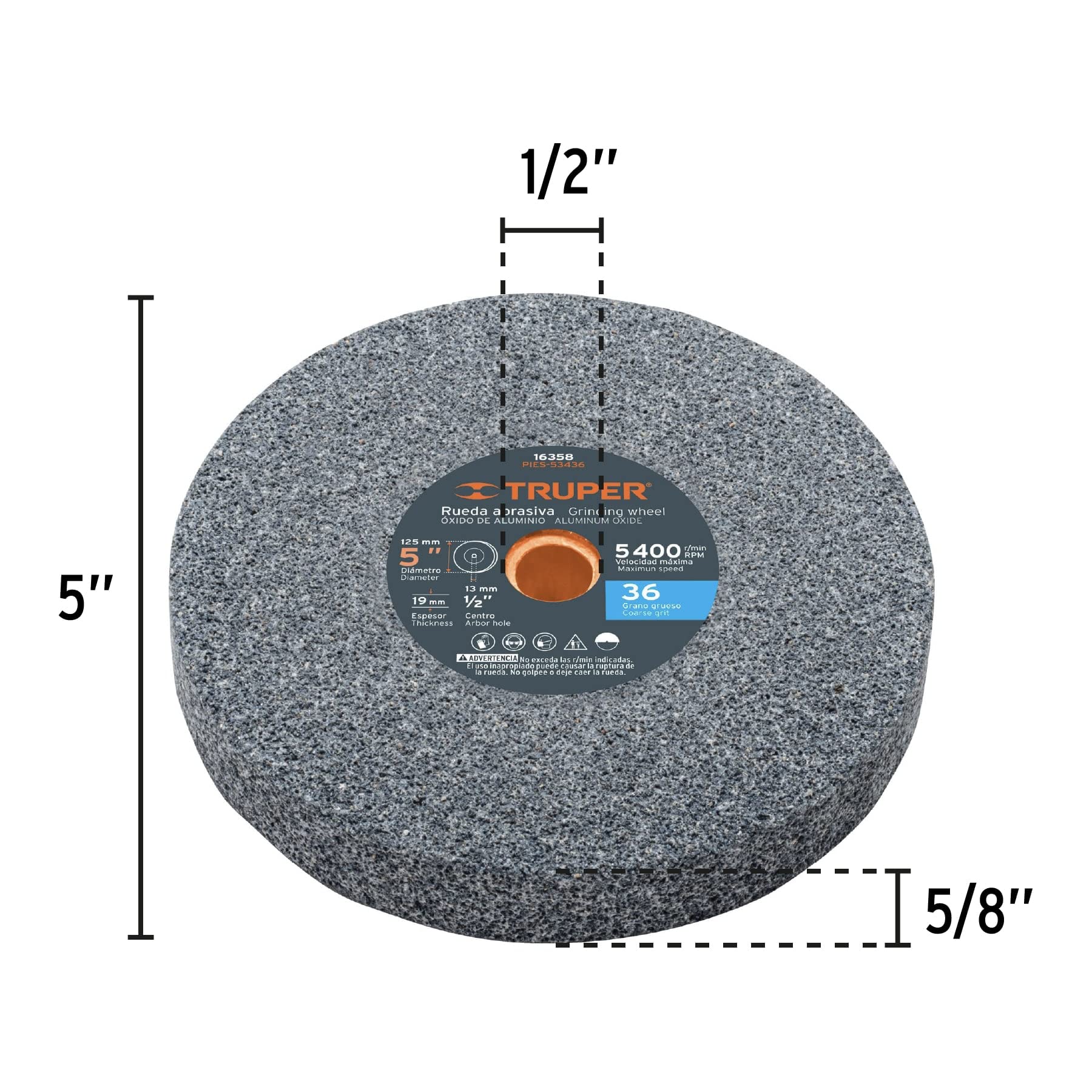 5/6 HP Bench Grinder - Heavy Duty Metal Grinding & Sharpening Tool for Workshop, DIY Projects & Professional Use
