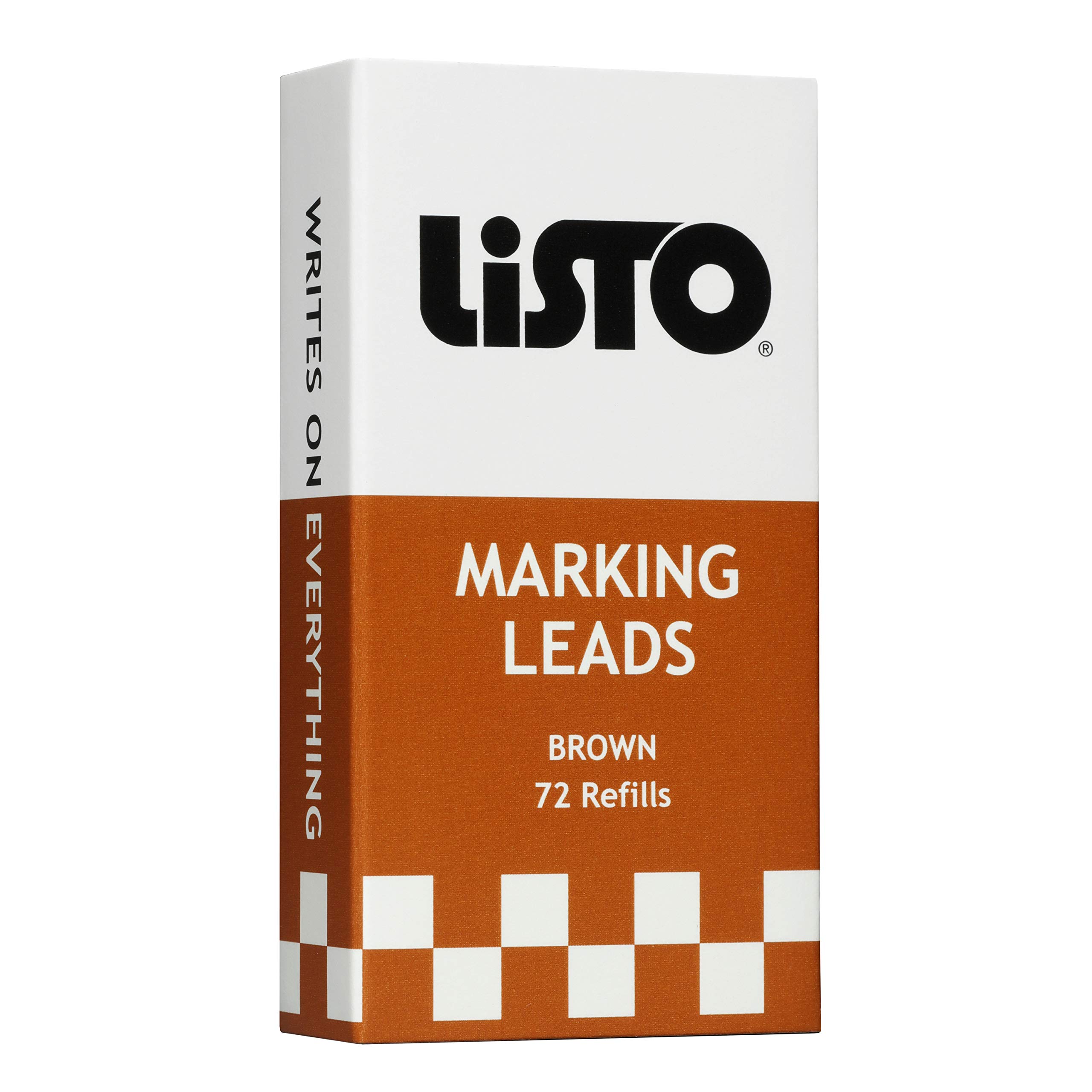 Listo 162 Marking Pencils Refill - Box of 72 Grease Pencils, China Markers, Wax Pencils (Brown) - Ideal for Woodworking, Metal Marking & Industrial Labeling
