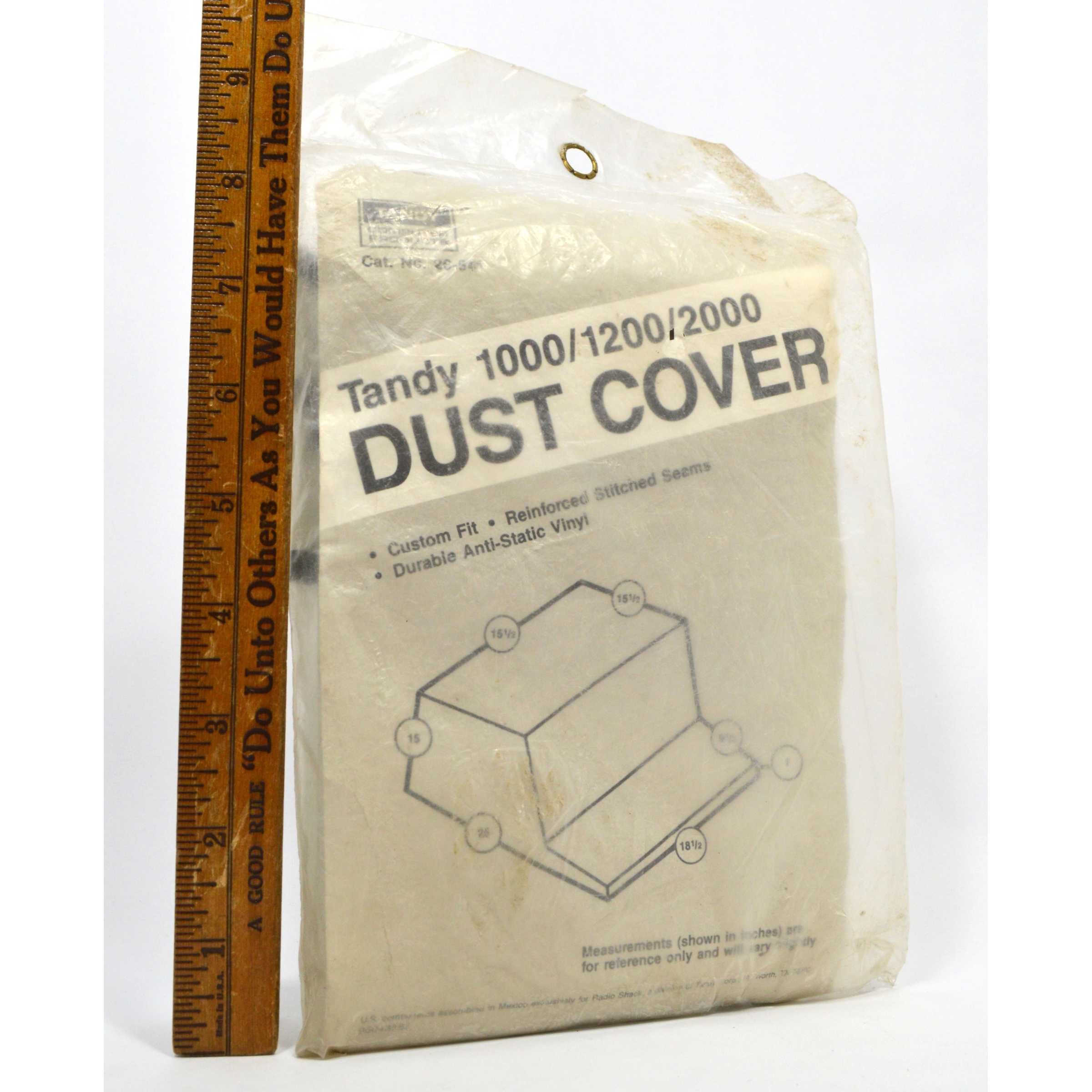Vintage TANDY 1000/1200/2000 Computer Dust Cover - Factory Sealed Rare Collector's Item (Cat. No. 26 541) - Perfect for Retro PC Protection & Display