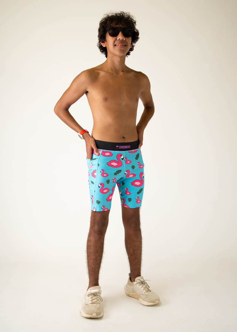 Men's Blue Flamingo Print 8