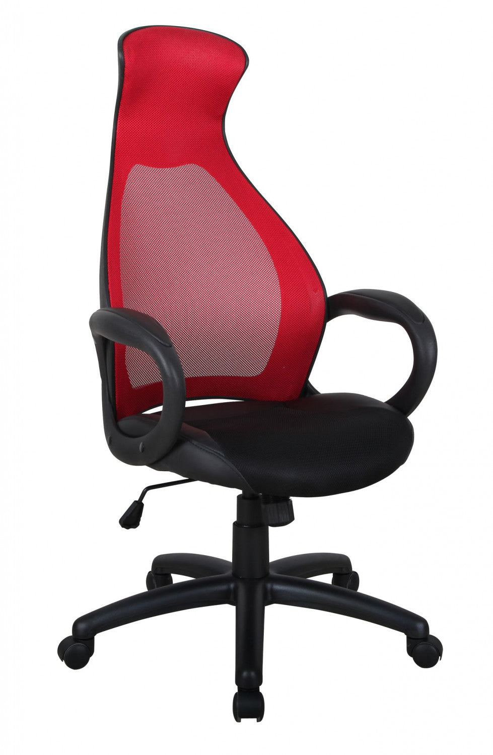 Ergonomic Red and Black Office Chair with Lumbar Support - Adjustable Height Swivel Task Chair for Home & Office Workspace - Perfect for Long Hours of Sitting, Gaming, and Remote Work