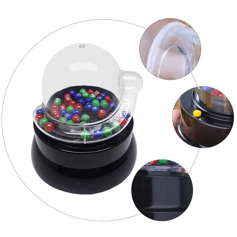 TOYANDONA Mini Electric Shake Lucky Ball Machine - Portable Bingo Cage Game with Balls for Lottery, Raffle & Number Picking - Perfect for Parties, Casino Nights & Fundraising Events