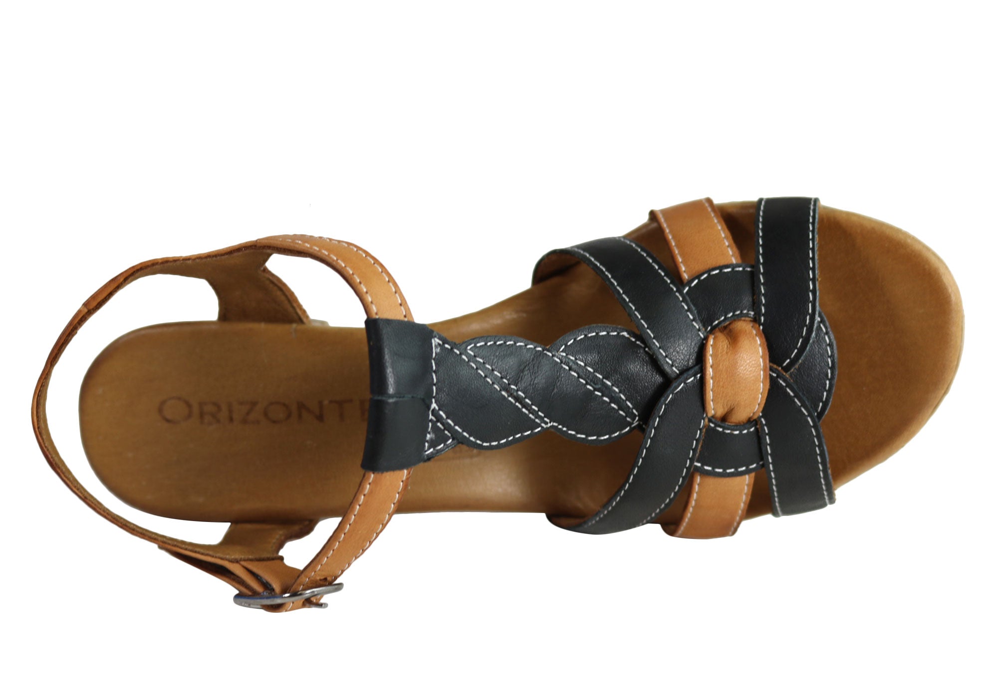 Orizonte Candi Women's European Leather Mid Heel Comfortable Sandals - Stylish & Supportive for Work, Weddings & Summer Outings