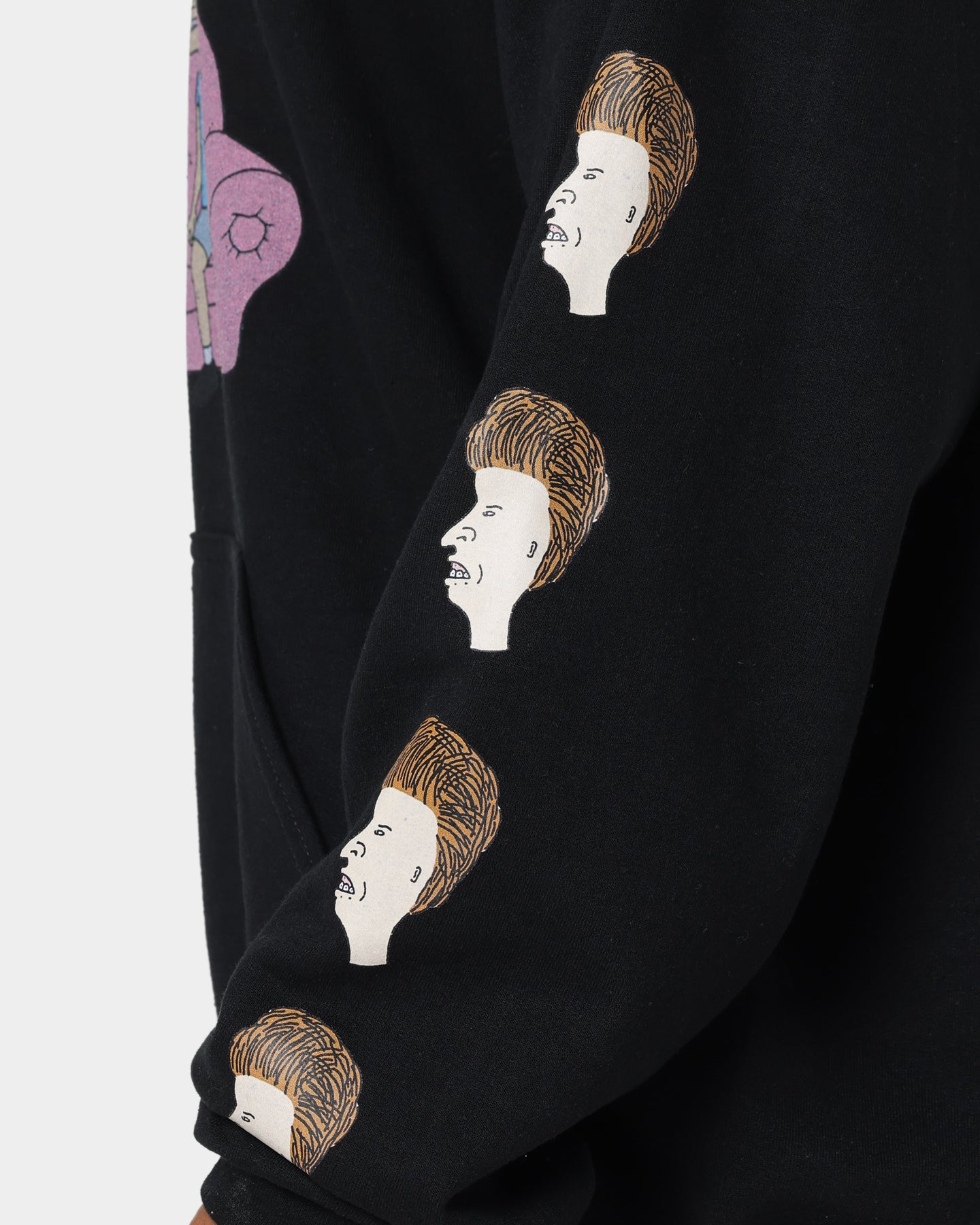 American Thrift X Beavis & Butthead Couch Hoodie - Black Pullover Sweatshirt for Men & Women | Perfect for Casual Wear, Lounge & Street Style