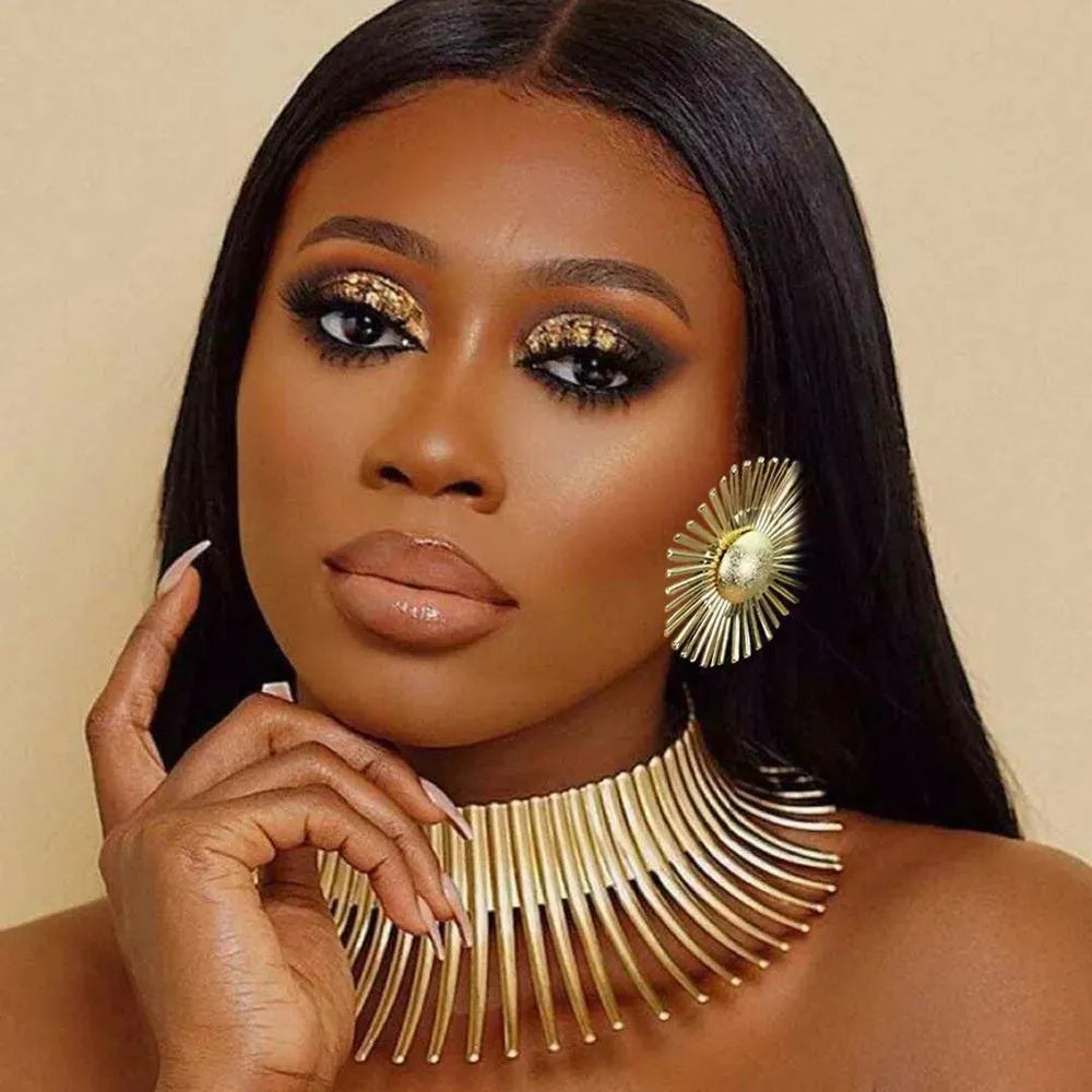 Authentic African Jewelry Handmade Beaded Necklace & Bracelet Set - Perfect for Weddings, Parties & Cultural Events
