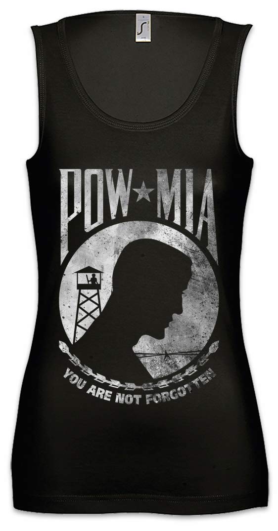 Urban Backwoods POW MIA Vintage Logo Women's Tank Top - Gym Fitness Training Shirt for Workouts & Casual Wear