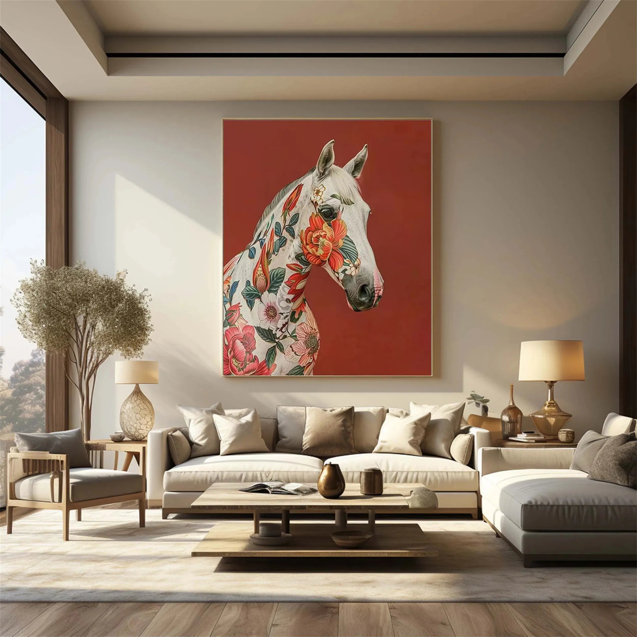 Animal Art Painting #AP018 - Handmade Canvas Wall Decor for Living Room, Bedroom & Office - Perfect Gift for Pet Lovers & Home Decor