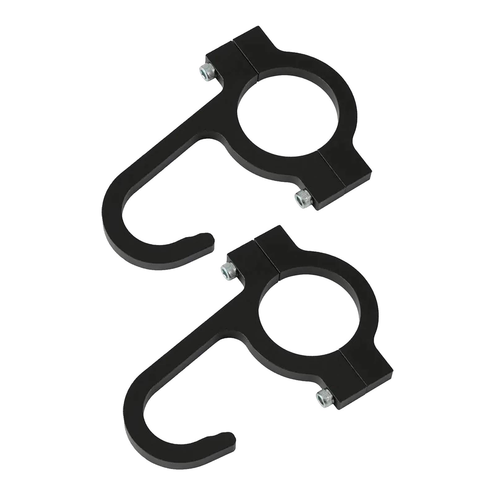 Black Helmet & Steering Wheel Hooks (2-Pack) - Car & Bike Storage