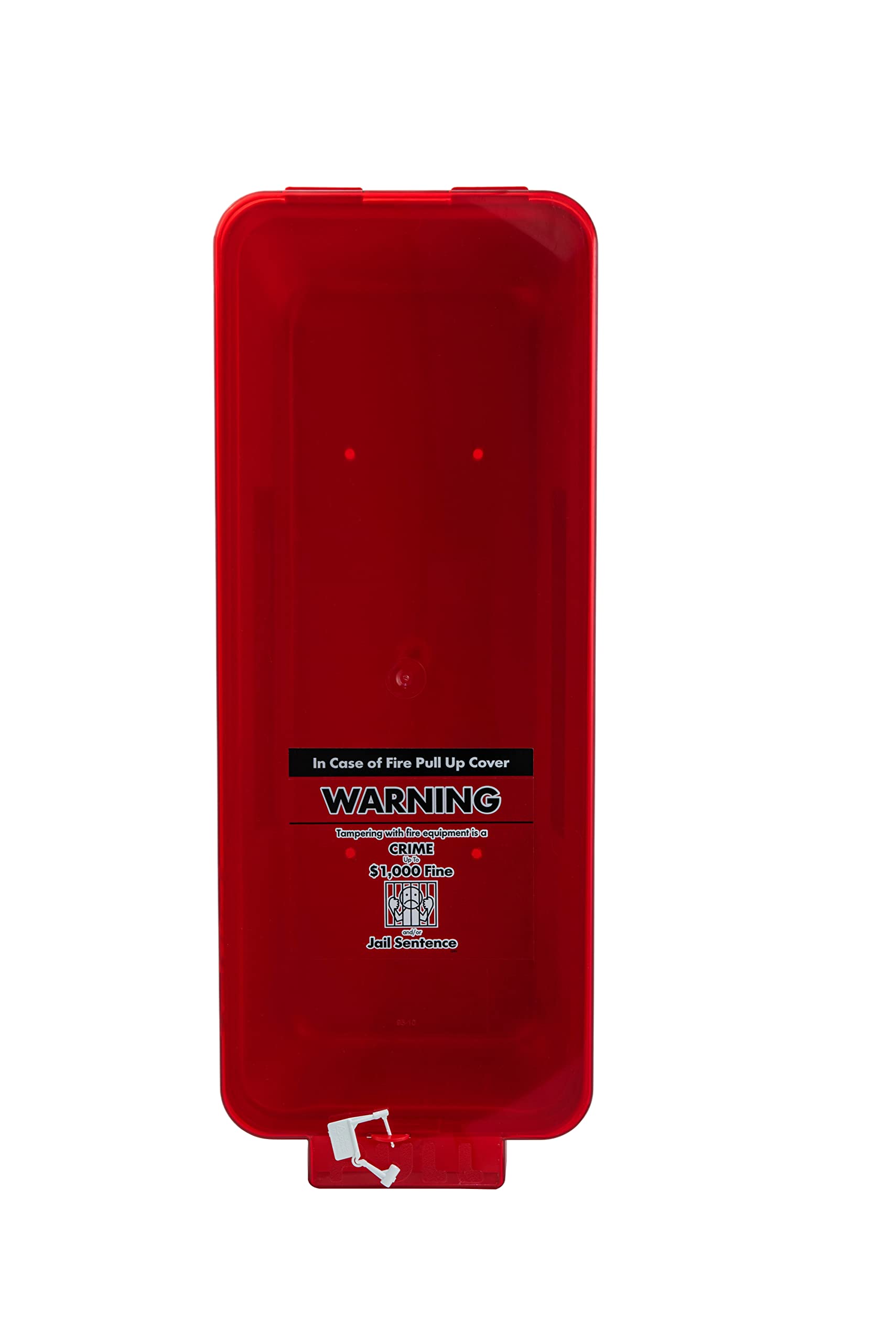 4 Pack Red Fire Extinguisher Cabinet - Wall Mounted with Clear Cover for 10 lb Extinguishers - Home & Outdoor Safety Storage