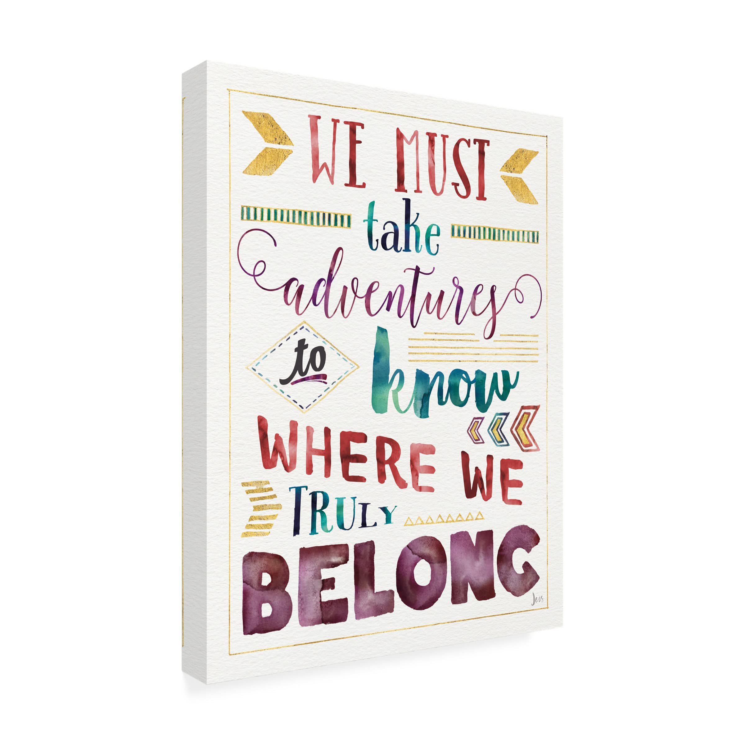 Jess Aiken 'Lost in Words II' Canvas Wall Art Print - Modern Abstract Painting for Living Room, Bedroom & Office Decor