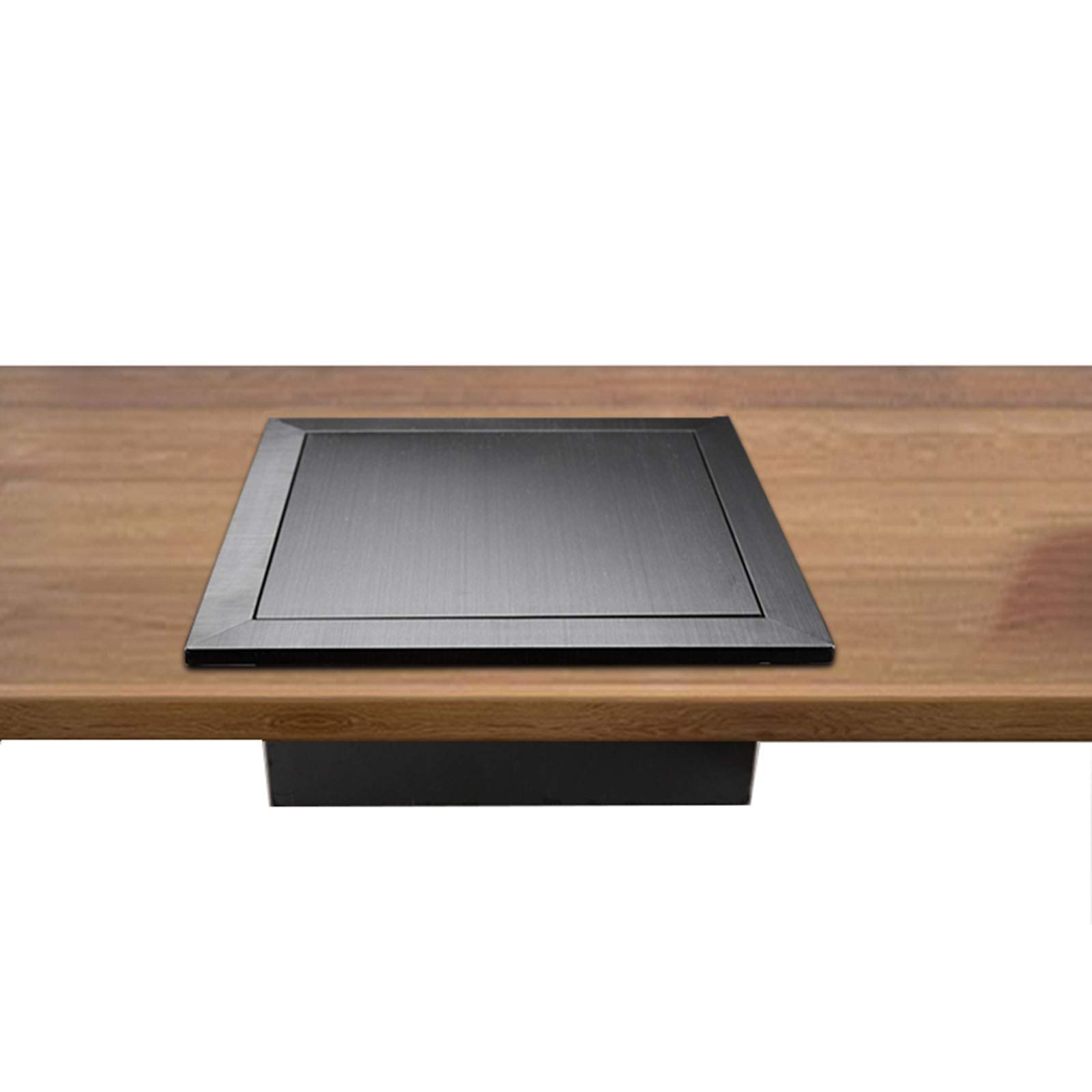 304 Stainless Steel Square Trash Chute Lid - Built-in Countertop Waste Flap Cover with Brushed Finish | Swing Design for Easy Disposal | Perfect for Kitchen Islands, Office Break Rooms & Restaurant Prep Areas