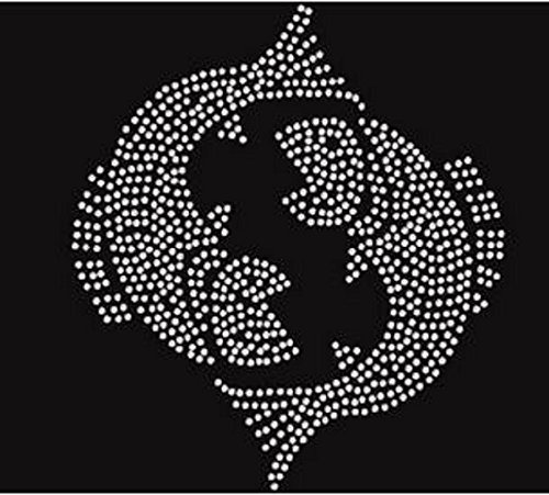 Pisces Zodiac Sign Rhinestone Iron-On Transfer - Sparkling DIY T-Shirt Decoration for Birthday Gifts & Cosplay Costumes