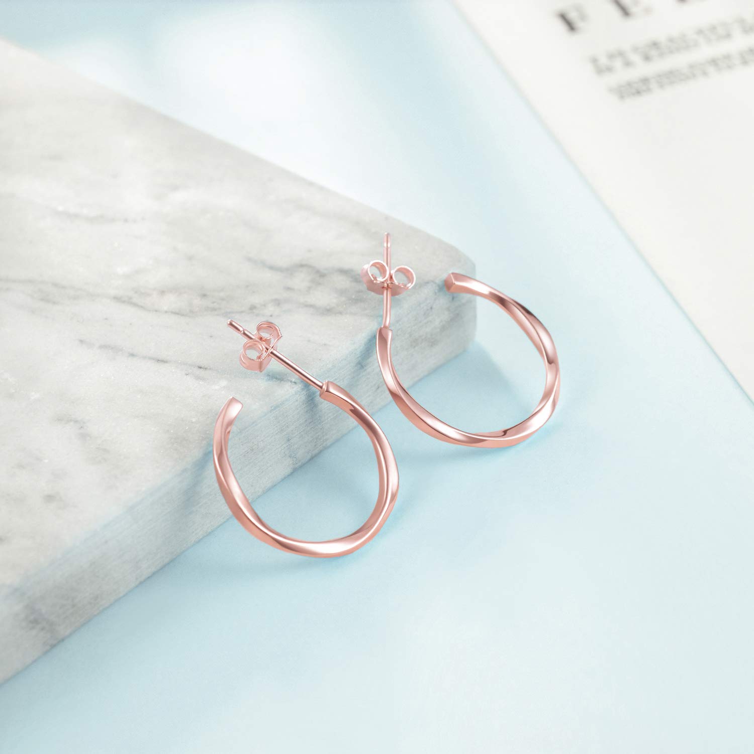 Sterling Silver Origami Hummingbird Stud Earrings - Minimalist Circle Snake Jewelry for Women & Girls | Perfect Gift for Birthday, Anniversary & Everyday Wear