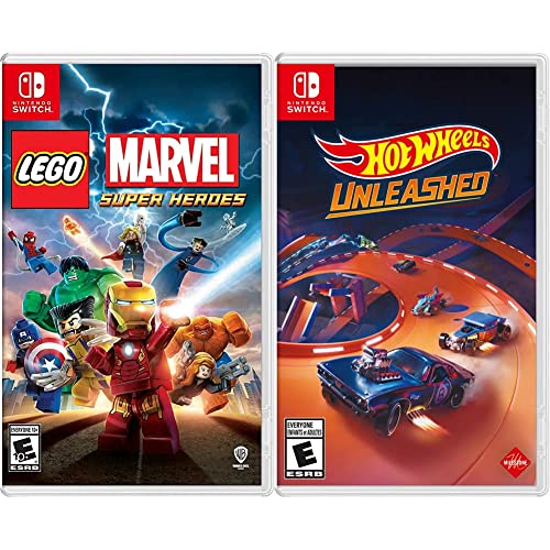 LEGO Marvel Super Heroes & Hot Wheels Unleashed Game Bundle for Nintendo Switch - Action-Packed Superhero & Racing Adventure for Kids & Adults - Perfect for Family Game Nights & Solo Play
