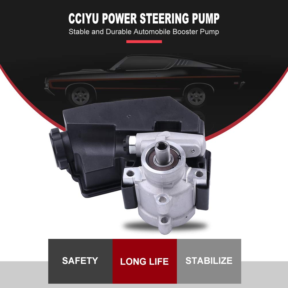 CCIYU Power Steering Pump Replacement for 96-01 Jeep Cherokee, 97-03 Jeep TJ & Wrangler - OEM 20-38771 - High Performance Steering Assist Pump for Smooth Driving & Off-Road Adventures