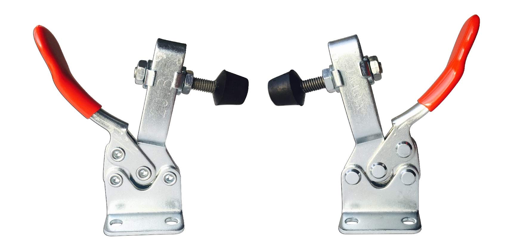 2 Pack - Heavy Duty Smoker Toggle Latch for BBQ Grill & Smoker Lid - Front Flat Mount Clamp - Perfect for Outdoor Cooking, Meat Smoking & Backyard Grilling