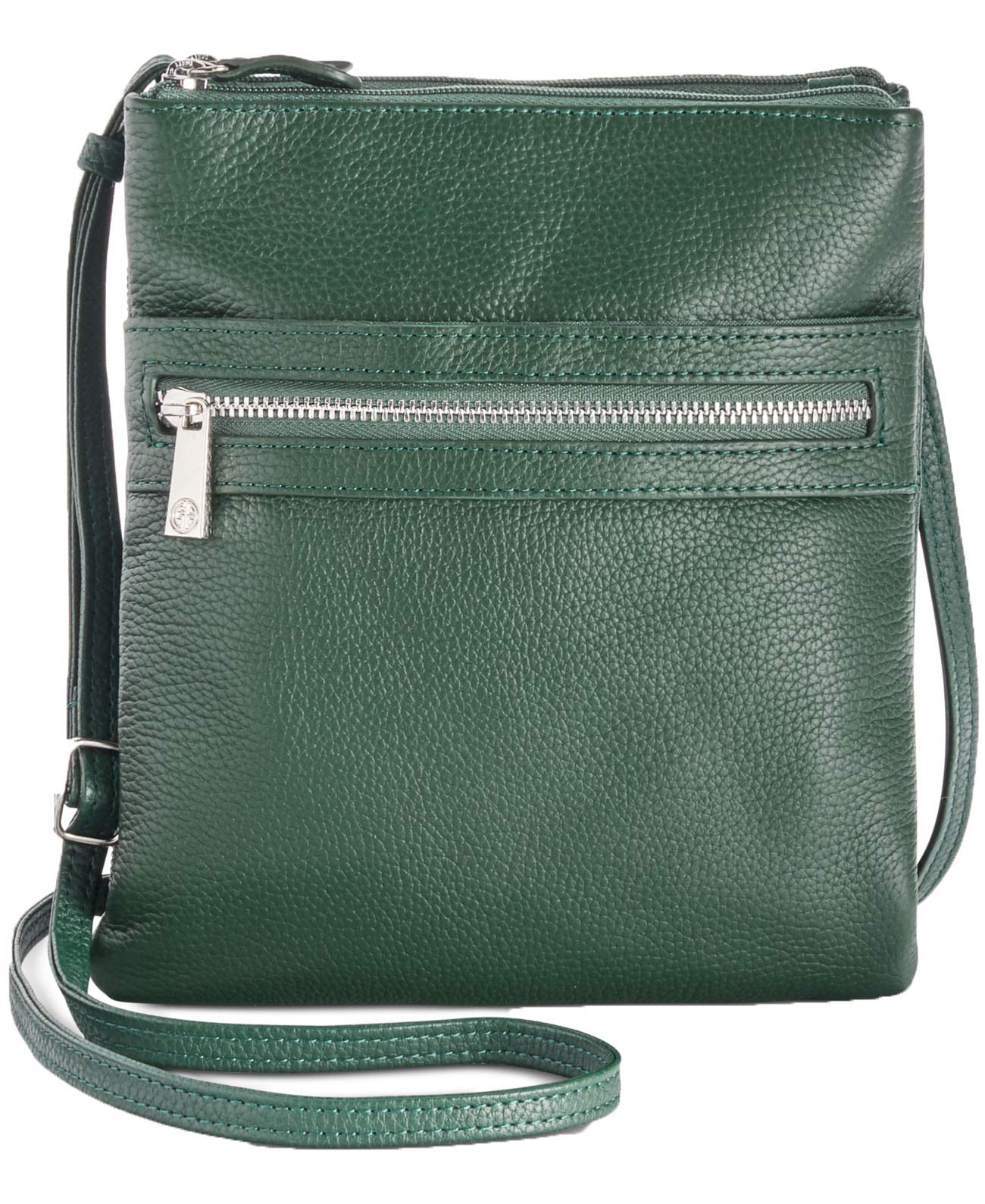 Giani Bernini Triple-Zip Dasher Crossbody Bag for Women - Stylish Leather Shoulder Purse with Multiple Compartments | Perfect for Work, Travel and Everyday Use