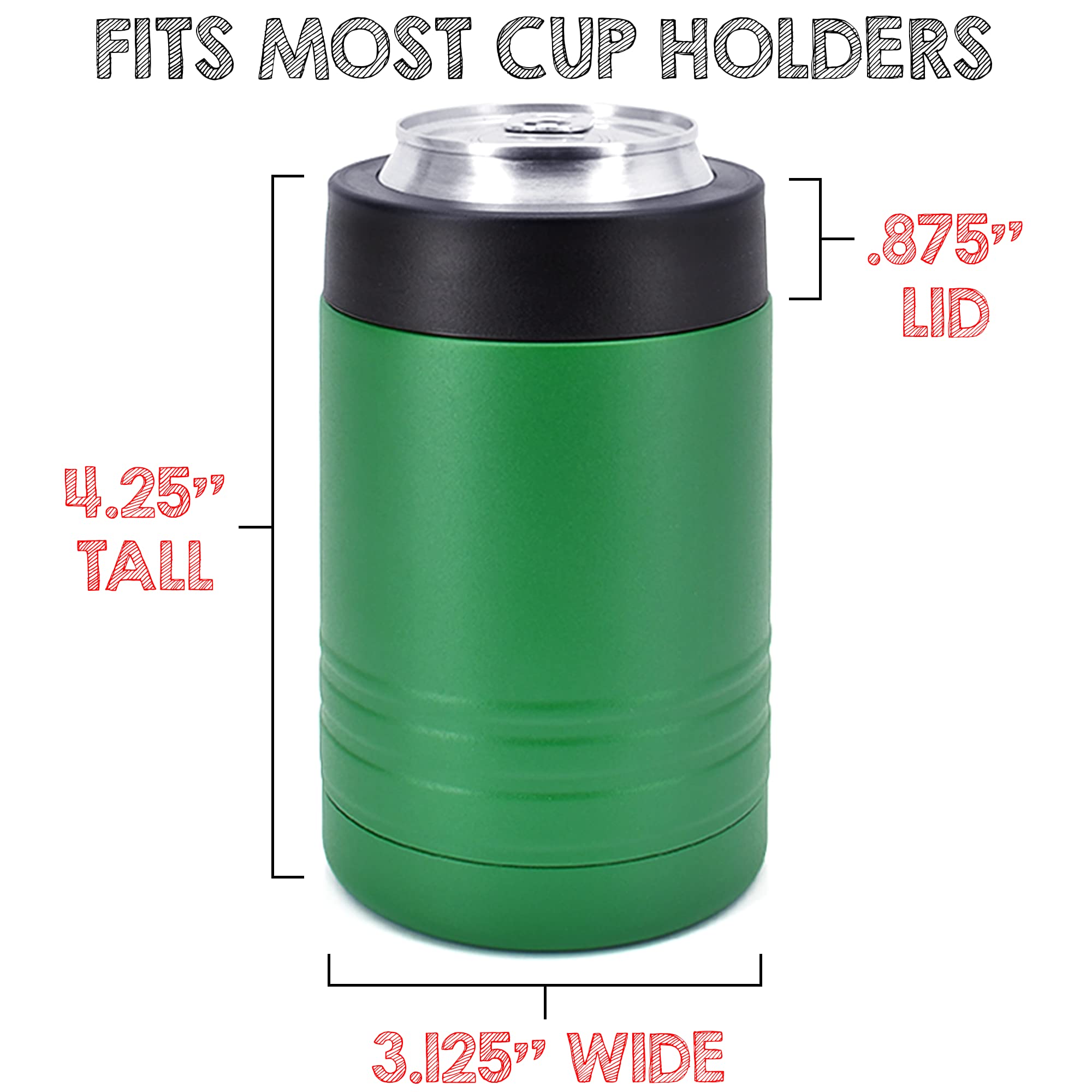 Clear Water Home Goods - (Bulk 24-Pack) 12oz Stainless Steel Double Wall Vacuum Insulated Tumbler - Keeps Drinks Cold for 24 Hours - Powder Coated Green - Perfect for Office, Gym, Travel & Outdoor Activities