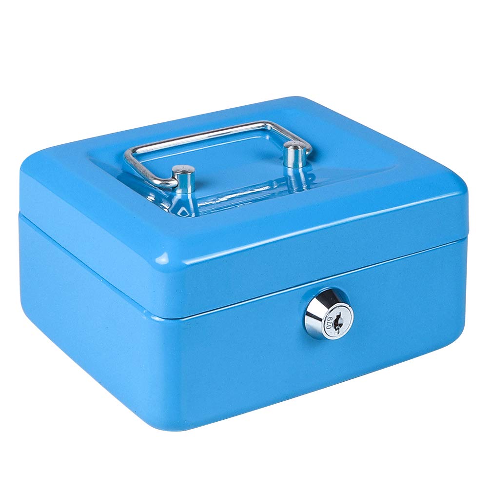 Secure Cash Box with Money Tray & Key Lock - 6