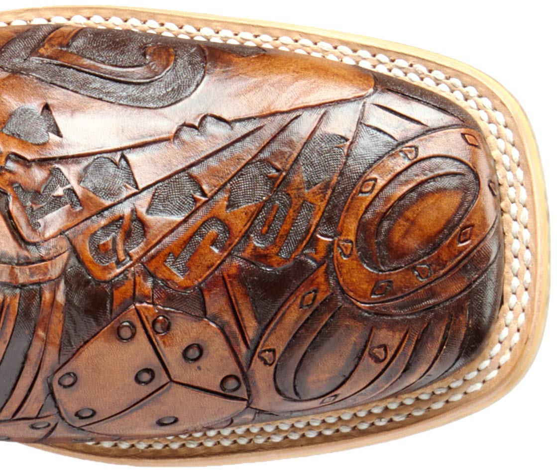 Tin Haul Men's The Gambler Western Boots - Cowboy Boots for Men with Comfortable Leather & Durable Sole | Perfect for Country Dancing, Rodeo & Western Fashion