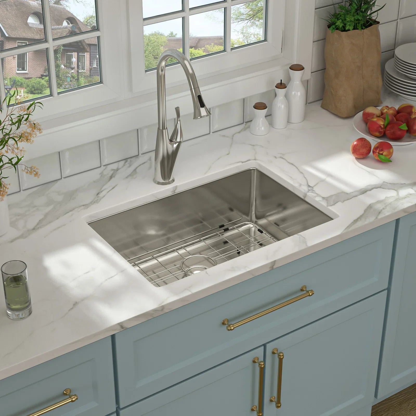 Lordear Stainless Steel Undermount Single Bowl Kitchen Sink - 16 Gauge 18/8 Stainless Steel, Soundproof & Scratch-Resistant, Perfect for Modern Kitchens, Restaurants, and RV Camping