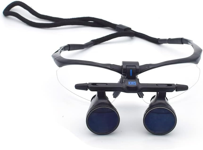 2.5X Magnification Binocular Loupes with 420mm Working Distance - Optical Glasses FD-501G for Dentists, Jewelers & Hobbyists - US Stock