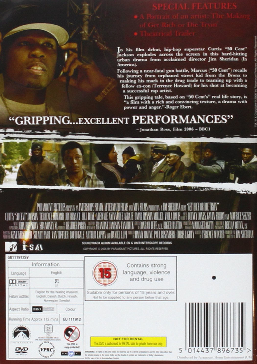 Get Rich Or Die Tryin' DVD - Movie for Home Entertainment