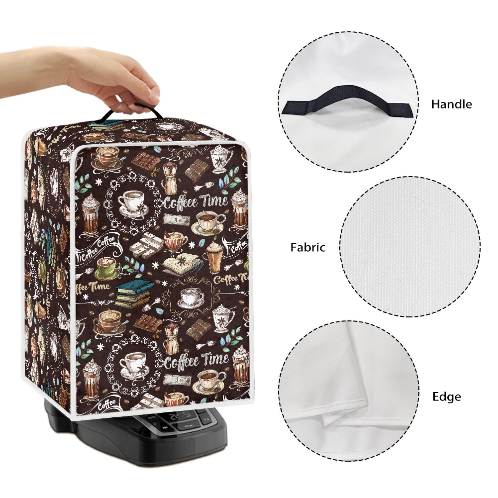 Premium Coffee Maker Cover with Top Handle - Stain & Dust Proof Kitchen Appliance Protector for Keurig, Nespresso & Drip Coffee Machines | Perfect for Home, Office & Cafe Use