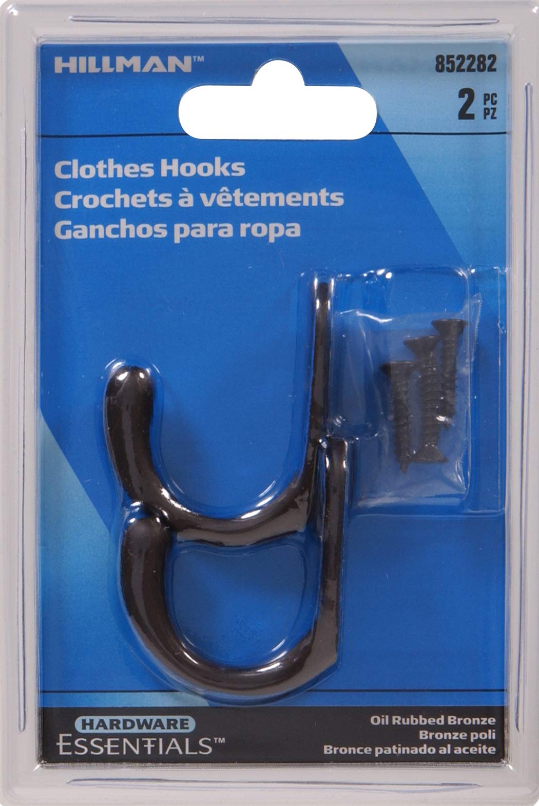 852282 Heavy Duty Clothes Hooks - Wall Mounted Hanging Hooks for Jackets, Hats, Bags & More - Durable Stainless Steel Coat Hooks for Home, Office, Closet & Entryway Organization