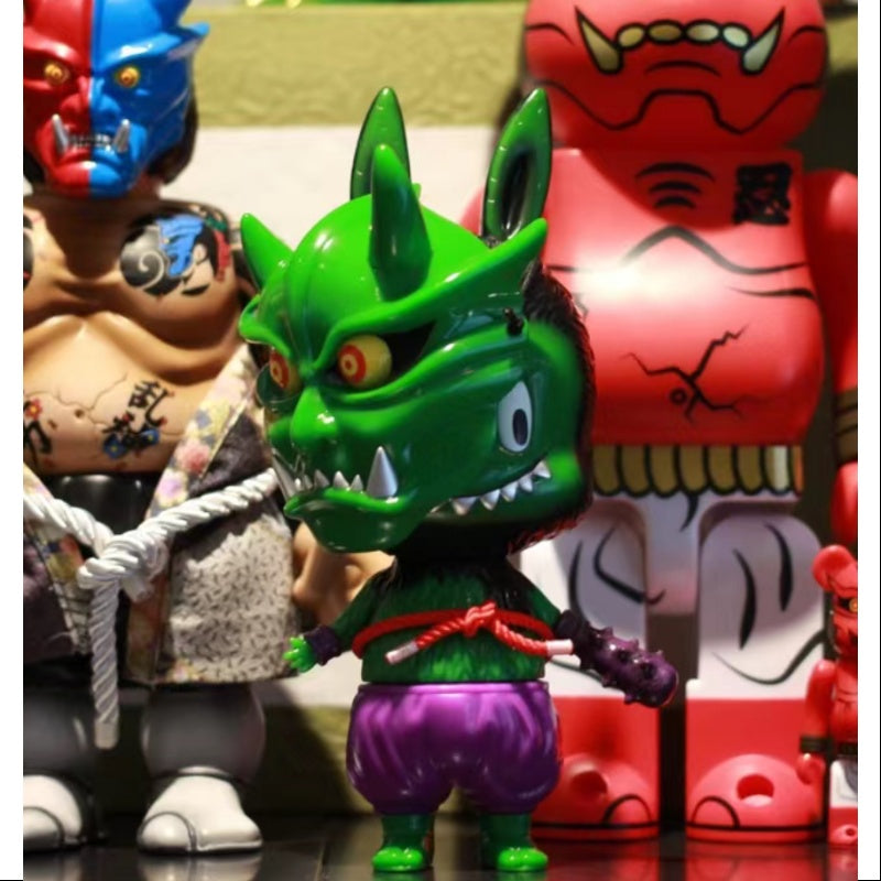 Labubu The Monsters X Oni Ninja Green Action Figure - 2019 Limited Edition Collectible Toy for Anime Fans | Perfect for Display, Gift Giving & Pop Culture Collections