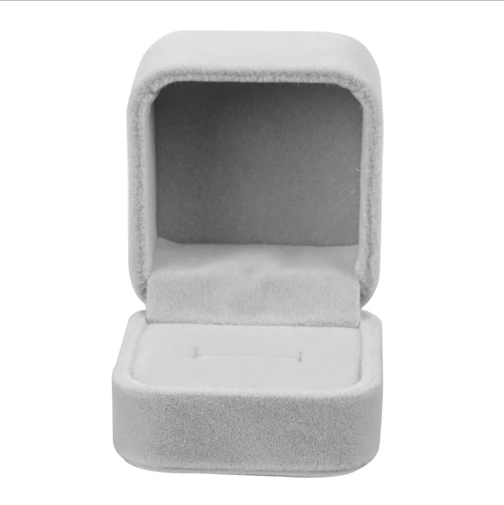 Elegant Gray Jewelry Ring Box - Premium Gift Box for Engagement Rings, Wedding Bands & Fine Jewelry - Perfect for Proposals, Anniversaries & Special Occasions