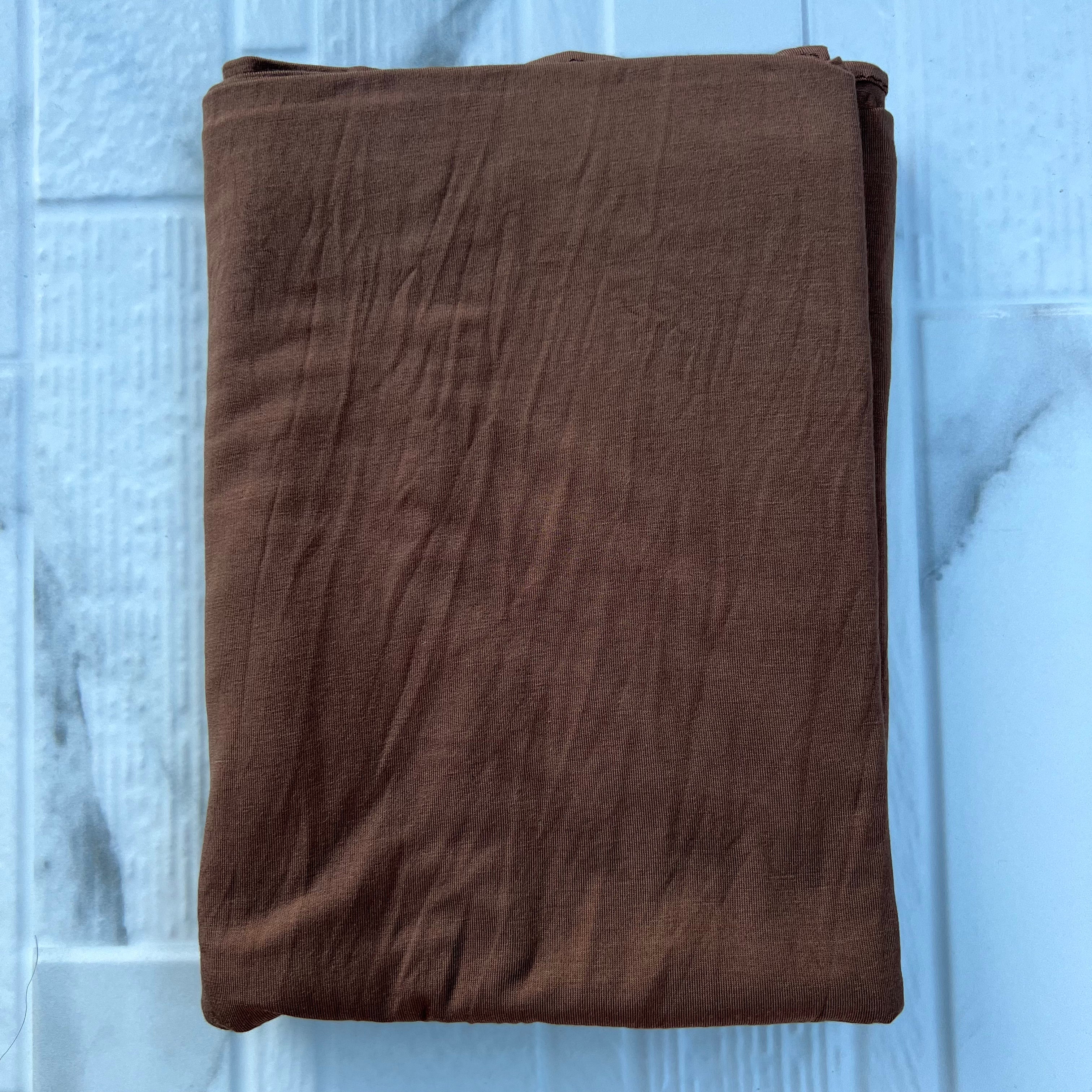 Organic Bamboo Jersey T-Shirt for Women - Soft & Breathable Mocha Brown Tee - Perfect for Yoga, Lounge & Everyday Wear
