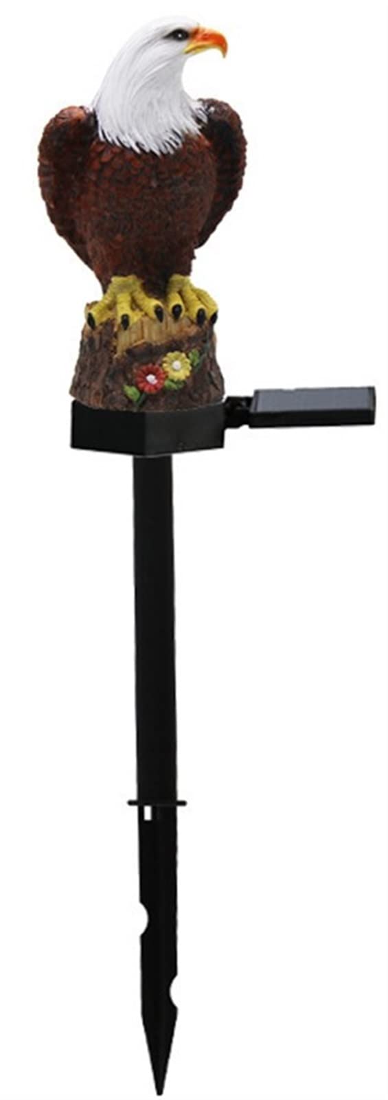 Solar Post Cap Lights Outdoor - Waterproof LED Solar Lights for Garden, Lawn, Park & Landscape Decoration - Eagle Ground Plug Design - Perfect for Pathways, Driveways & Outdoor Decor