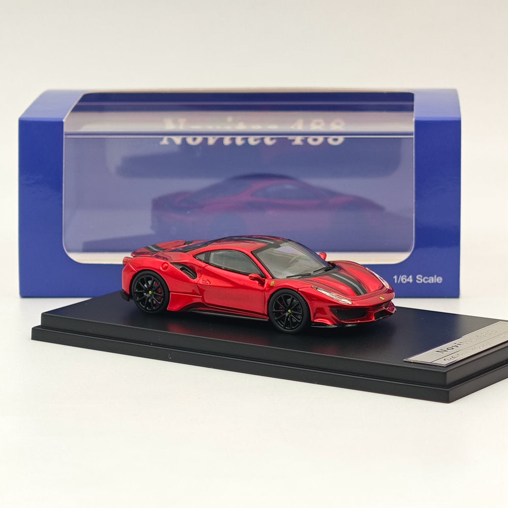 1:64 Scale Ferrari Novitec 488 Pista Red Diecast Model Car - Super Detailed Racing Sports Collectible for Display, Gifts & Car Enthusiasts