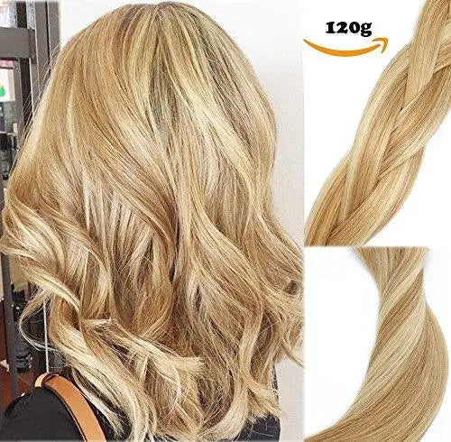 Premium 9A Brazilian Clip-In Human Hair Extensions - 7pcs Double Weft for Instant Volume & Length | Perfect for Weddings, Parties & Everyday Styling