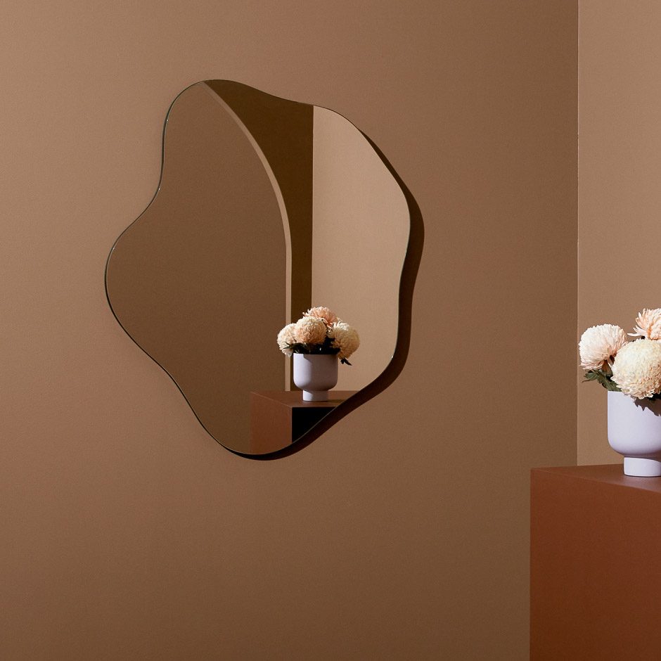 MIDDLE OF NOWHERE Rockpool Mirror - Black Framed Wall Mirror 75x90cm - Perfect for Living Room, Bedroom & Bathroom Decor