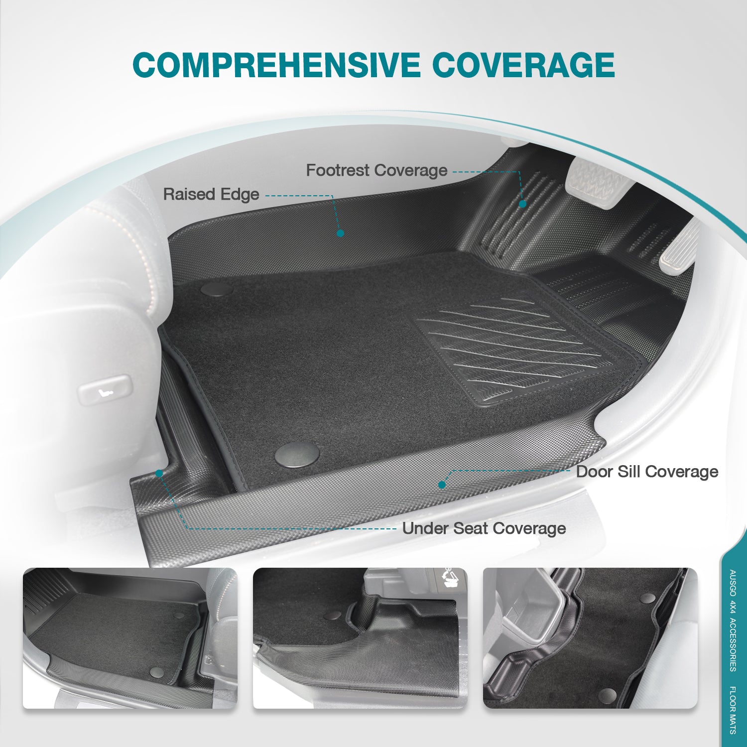 Premium Double Layer All-Weather Car Floor Mats for Toyota Kluger 2013-2021 - Heavy Duty Protection & Easy Cleaning - Perfect for Road Trips, Daily Commute & Family Adventures
