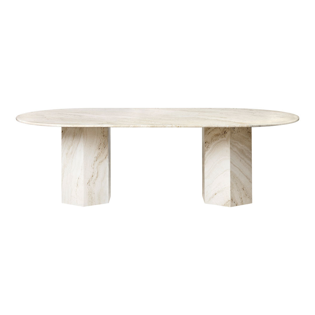 Epic Elliptical Dining Table - Modern Oval Wooden Table for Kitchen & Dining Room - Perfect for Family Gatherings & Dinner Parties
